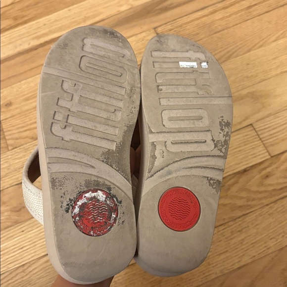 FitFlop Lulu Sleek Straw Raffia Sandals, Women's Size 8 - Picture 5 of 7